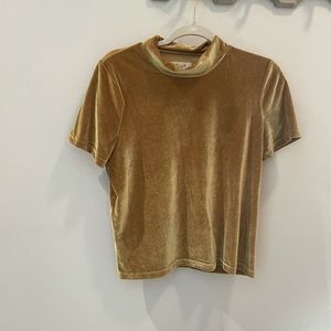 Madewell Velvet Mustard Top